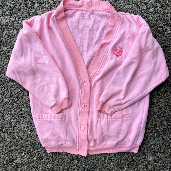 vintage pink lifestyle cardigan , medium - large - Picture 6 of 6